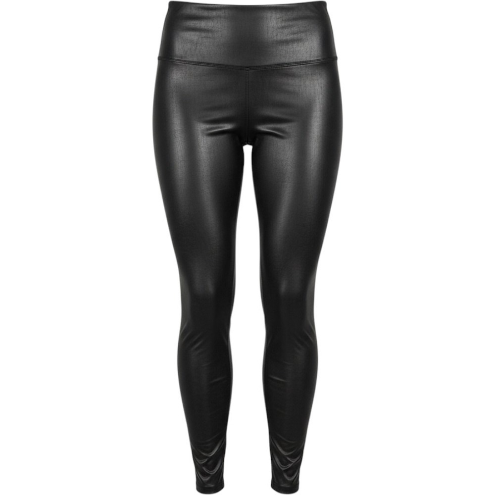 Spanx Faux Leather Leggings Black High Waisted 2XL Plus Size Stretch Shimmer